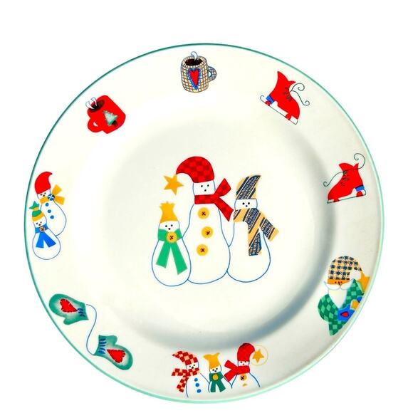 4 Vintage Salad Plates Welcome Winter Christmas Holiday Table By Ro Gregg - Picture 6 of 10